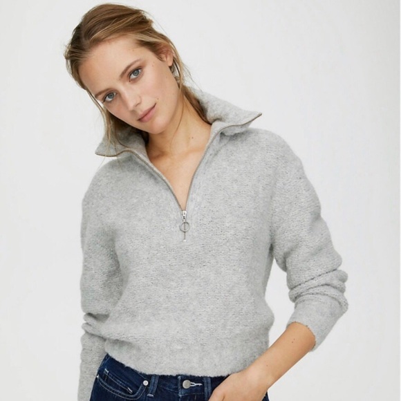 SOLD Aritzia Wilfred Free Gwyneth 1/4 zip wool sweater XS - Picture 1 of 6